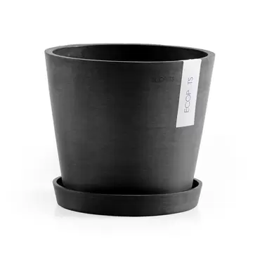 Onderschotel Rond Dark Grey 20 sfeer, Ecopots, tuincentrumoutlet