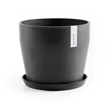 Onderschotel Rond Dark Grey 40 sfeer 2, Ecopots, tuincentrumoutlet