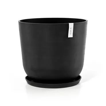 Onderschotel Rond Dark Grey 50 sfeerfoto, Ecopots, tuincentrumoutlet