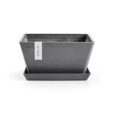 Onderschotel Vierkant Grey 40 sfeerfoto, Ecopots, tuincentrumoutlet