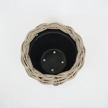 Drypot rotan d57h43cm bovenaf, Mediterraans weekend, tuincentrumoutlet.com