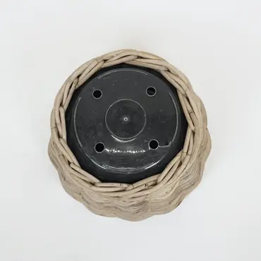 Drypot rotan d57h43cm onderkant, Mediterraans weekend, tuincentrumoutlet.com