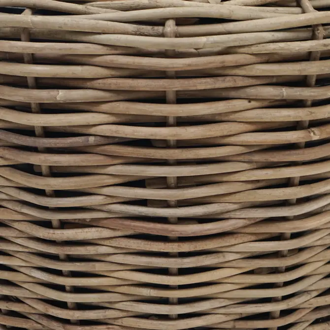 Drypot rotan d68h52cm grijs detail, Mediterraans weekend, tuincentrumoutlet.com