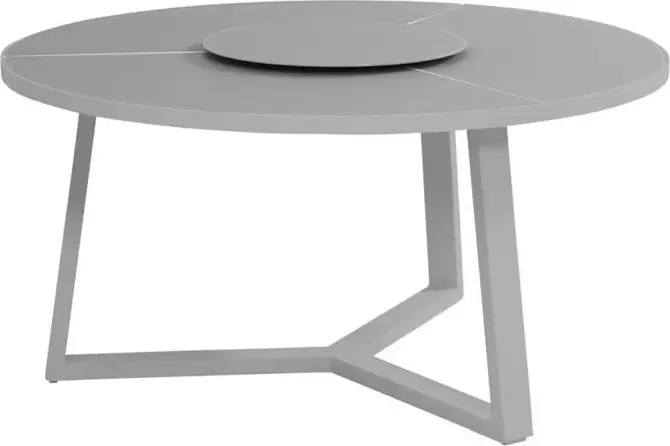 Organic dining table 150 cm Ø met Lazy Susan