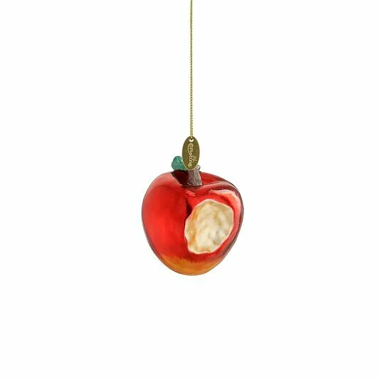 Ornament glas appel l5.5b5h7.5cm rood, Luville Efteling, tuincentrumoutlet.com