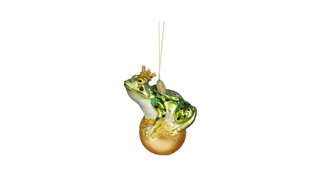 Ornament kikkerkoning groen - l6xb5,5xh10cm, Luville Efteling, tuincentrumoutlet.com