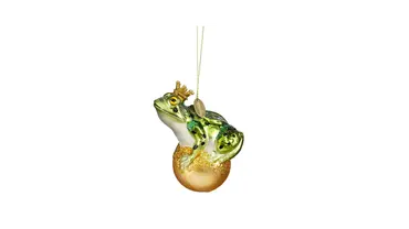 Ornament kikkerkoning groen - l6xb5,5xh10cm, Luville Efteling, tuincentrumoutlet.com