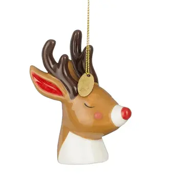 Ornament rendier l6.5b4h8cm bruin, Mica Decorations, Tuincentrumoutlet.com