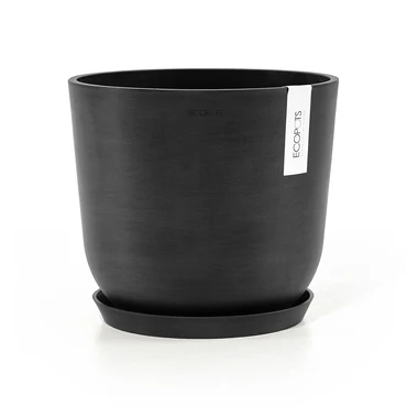 Oslo 20 Donkergrijs met onderschotel, Ecopots, tuincentrumoutlet.com