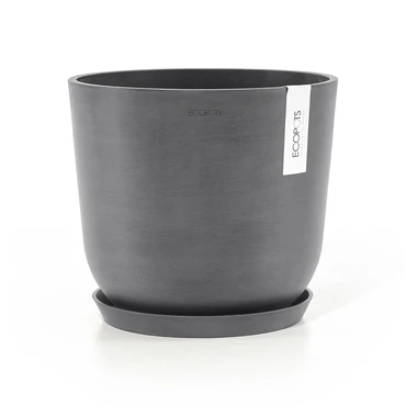 Oslo 20 Grijs met onderschotel, Ecopots, tuincentrumoutlet.com