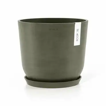 Oslo 20 Kaki saucer, Ecopots, Tuincentrumoutlet.com