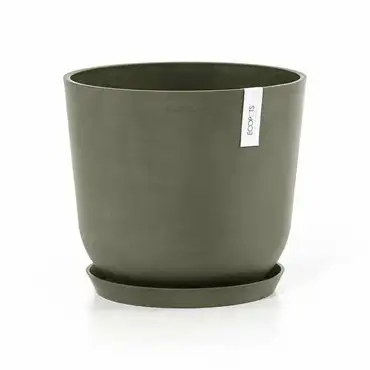Oslo 35 Kaki saucer, Ecopots, Tuincentrumoutlet.com