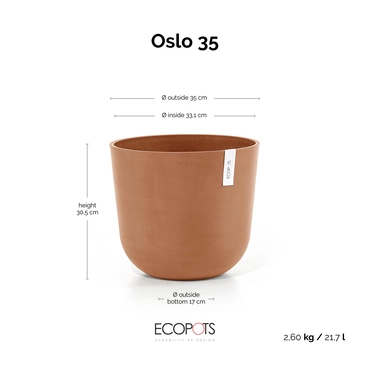 Oslo 35 Terra afmetingen, Ecopots, tuincentrumoutlet.com