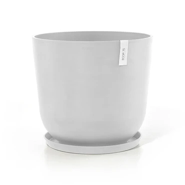 Oslo 55 Wit met onderschotel, Ecopots, tuincentrumoutlet.com