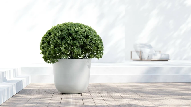 Oslo 65 Wit sfeerfoto, Ecopots, tuincentrumoutlet.com
