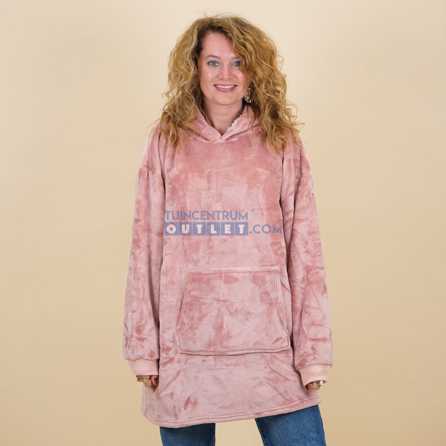 Oversized Fleece Hoodie Oudroze Roze Unique Living