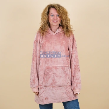 Oversized fleece hoodie oudroze, Unique Living, www.tuincentrumoutlet.com