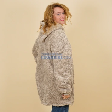 Oversized teddy hoodie chat grey, Unique Living, tuincentrumoutlet