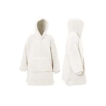Oversized teddy hoodie dove white, Unique Living, tuincentrumoutlet
