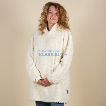 Oversized teddy hoodie dove white, Unique Living, tuincentrumoutlet