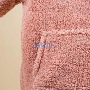 Oversized teddy hoodie old pink, Unique Living, tuincentrumoutlet