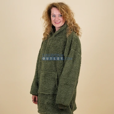 Oversized teddy hoodie winter green, Unique Living, tuincentrumoutlet