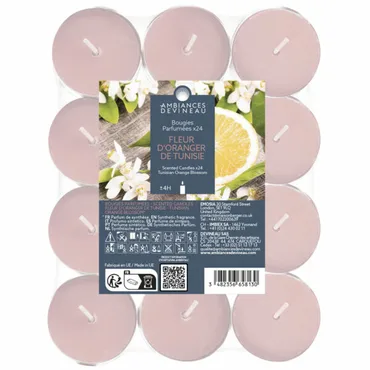 PACK 24 BGIES CH.-PLATS ROSE NUDE/FLEUR ORANGER TUNISIE AD24, lampe berger, tuincentrumoutlet.com