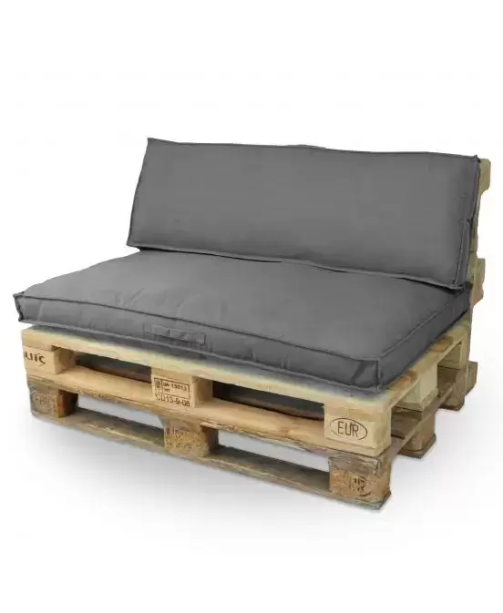 Palletkussenset Luana donkergrijs, Unique Living, tuincentrumoutlet