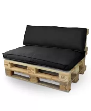 Palletkussenset Luana zwart, Unique Living, tuincentrumoutlet