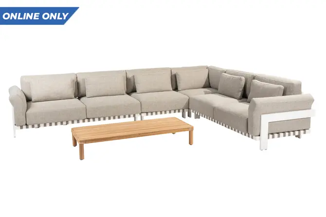 Paloma loungeset groot met Finn koffietafel 150 X 65 X 25 cm, 4 Seasons Outdoor, Tuincentrum Outlet