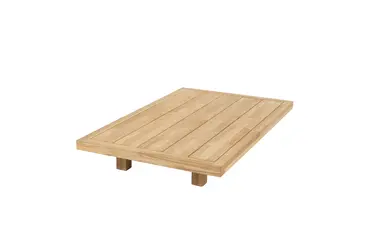 Paradiso loungeset met teak koffietafel tafel zijkant, 4 Seasons Outdoor, Tuincentrum Outlet