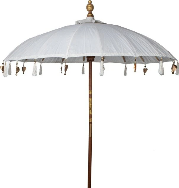 Parasol Bali White d185h260cm - Class B, Van der leeden, tuincentrumoutlet