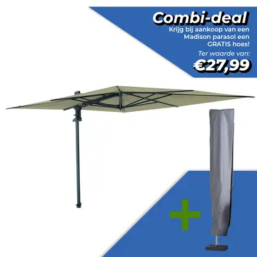 Parasol st-tropez l355b300cm ecru