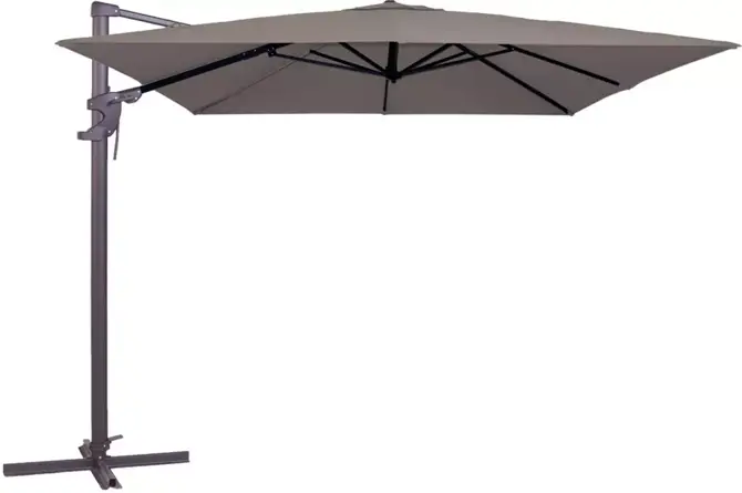 Parasol Monaco 3x3m - Taupe, Madison, tuinmeubels
