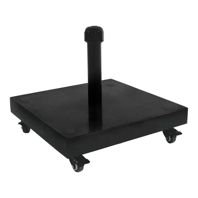Parasolvoet op 4 wielen 60kg graniet zwart zij, Lesli Living, Tuincentrumoutlet.com