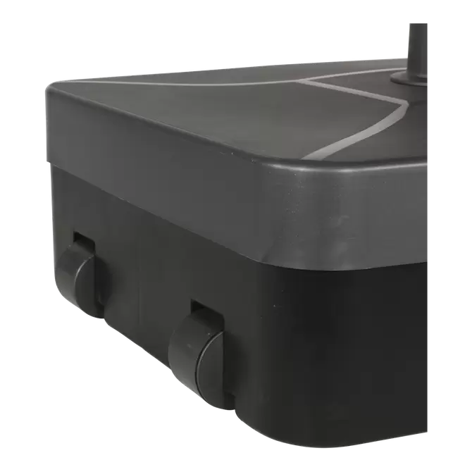 Parasolvoet vulbaar antraciet 45kg detail wielen, Lesli Living, tuincentrumoutlet