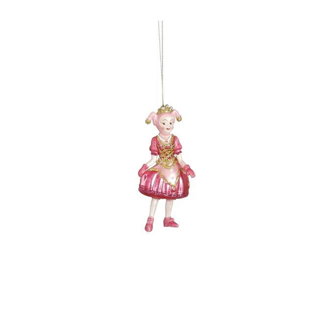 Ornament pardijn l5b4h12.5cm roze, Luville Efteling, tuincentrumoutlet