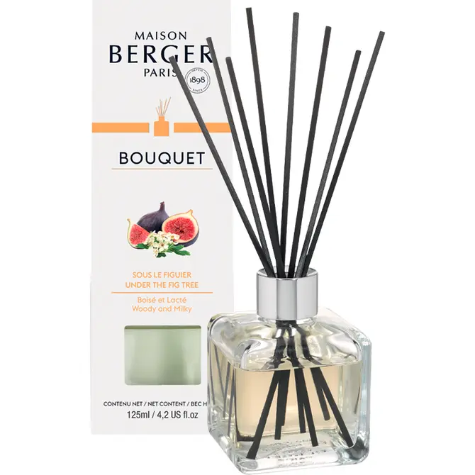 Parfumsticks met sticks Cube 125ml Sous le Figuier, lampe berger, tuincentrumoutlet.com