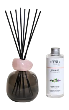 Parfumsticks Minéral 180ml Noir / Quartz Rose - Lumière Florale, lampe berger. tuincentrumoutlet.com