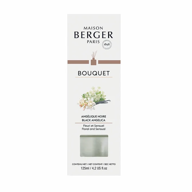 Parfumverspreider met sticks Cube 125ml Angelique Noire, lampe berger, tuincentrumoutlet.com