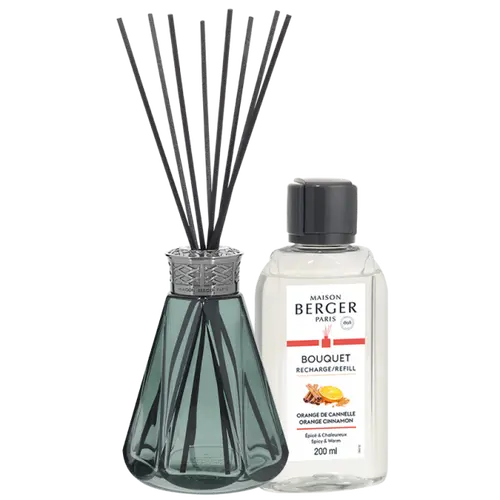 Parfumverspreider met sticks inclusief 200ml navulling Pyramid Vert Antique, lampe berger, tuincentrumoutlet.com