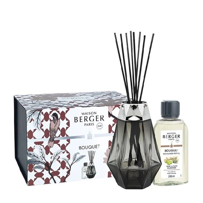 Parfumverspreider met sticks Prisme Noire inclusief 200ml navulling, lampe berger, tuincentrumoutlet.com