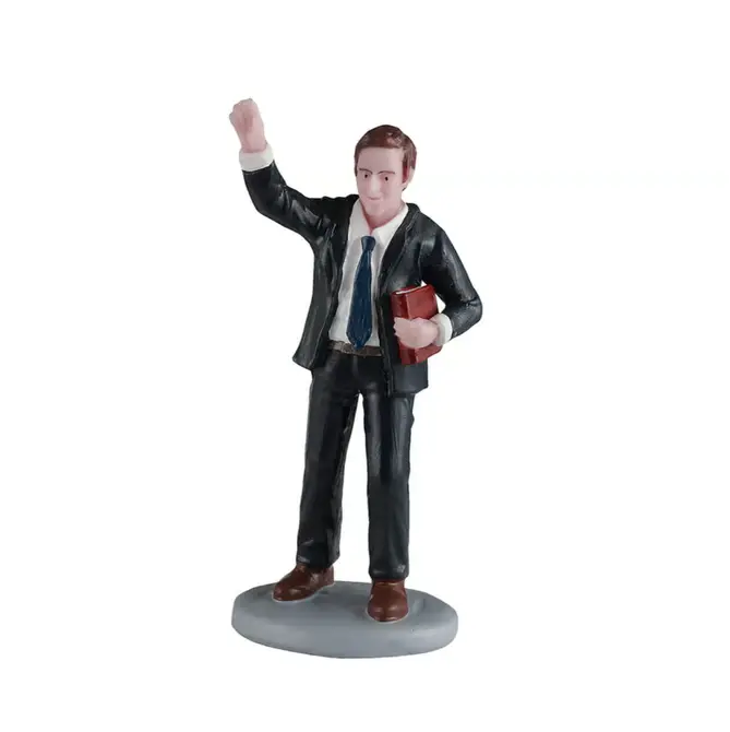 Pastor waving