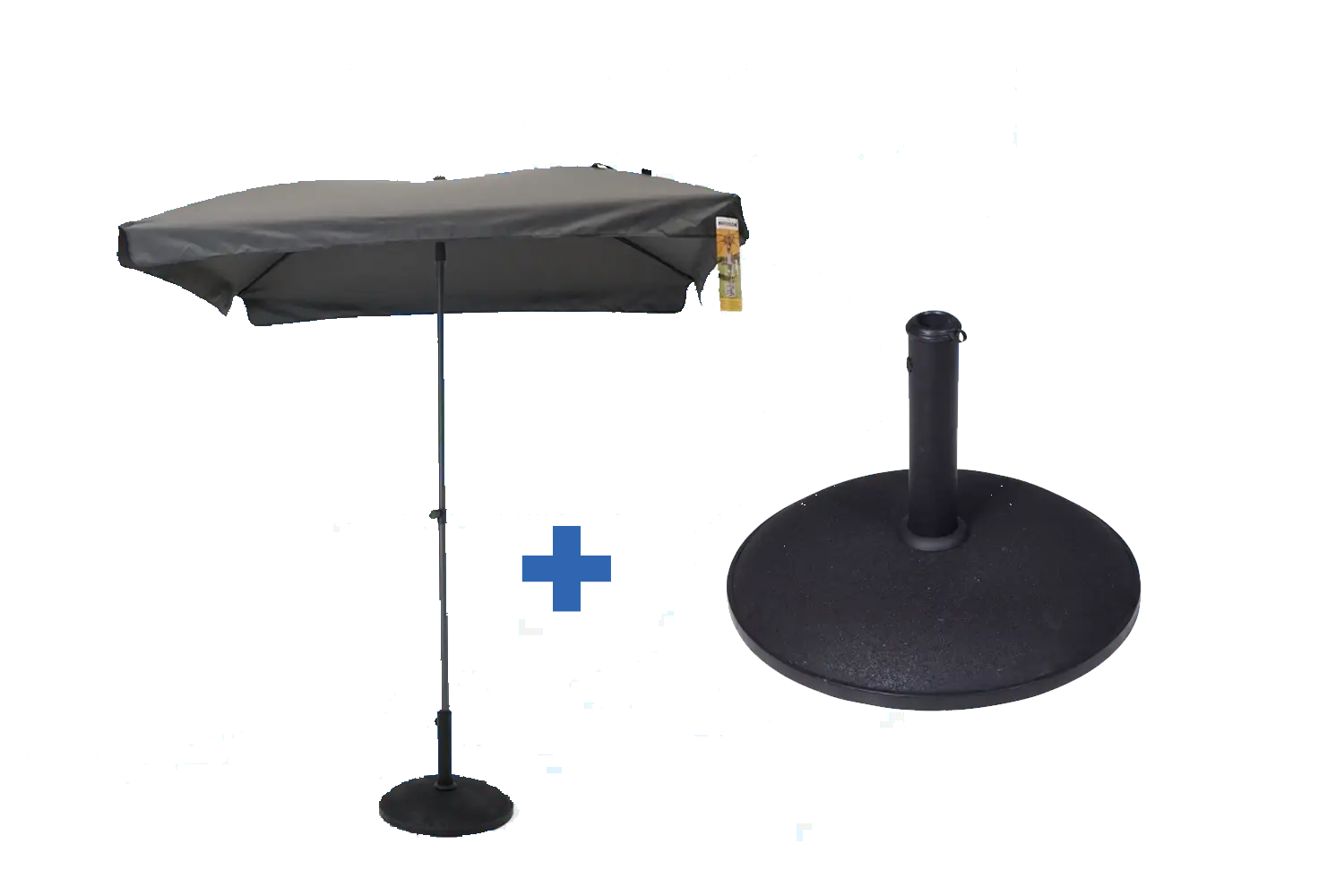 Patmos 210x140cm grijs met 25kg voet afbeelding
