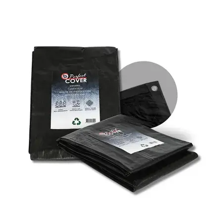 Perfect Cover® Essential Afdekzeil – 4 × 6 m – Zwart – 80 g/m² – Scheurbestendig. verbo, tuincentrumoutlet.com