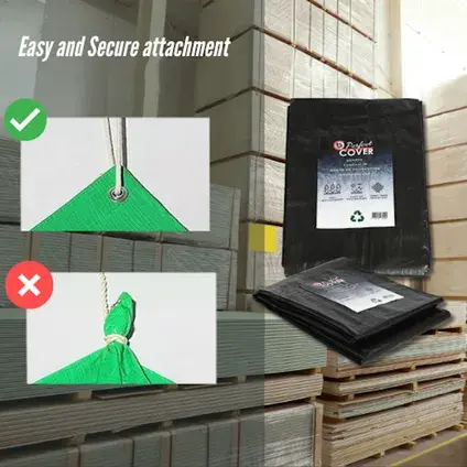 Perfect Cover® Essential Afdekzeil – 6 × 8 m – Zwart – 80 g/m² – Scheurbestendig, easy and secureverbo, tuincentrumoutlet.com