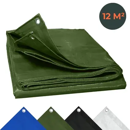 Perfect Cover® Super Sterk Afdekzeil - 3 x 4 m - Groen - 150 g/m² - Scheurbesten 12m2. verbo, tuincentrumoutlet.com
