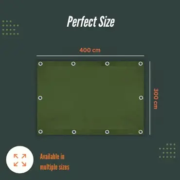 Perfect Cover® Super Sterk Afdekzeil - 3 x 4 m - Groen - 150 g/m² - Scheurbesten. perfect size verbo, tuincentrumoutlet.com