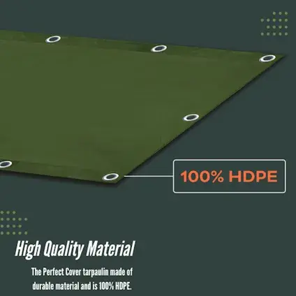 Perfect Cover® Super Sterk Afdekzeil - 3 x 4 m - Groen - 150 g/m² - Scheurbesten.HDPE verbo, tuincentrumoutlet.com