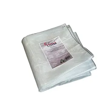 Perfect Cover® Super Sterk Afdekzeil - 3 x 4 m - Transparant - 150 g/m² - Scheur detail, verbo, tuincentrumoutlet.com